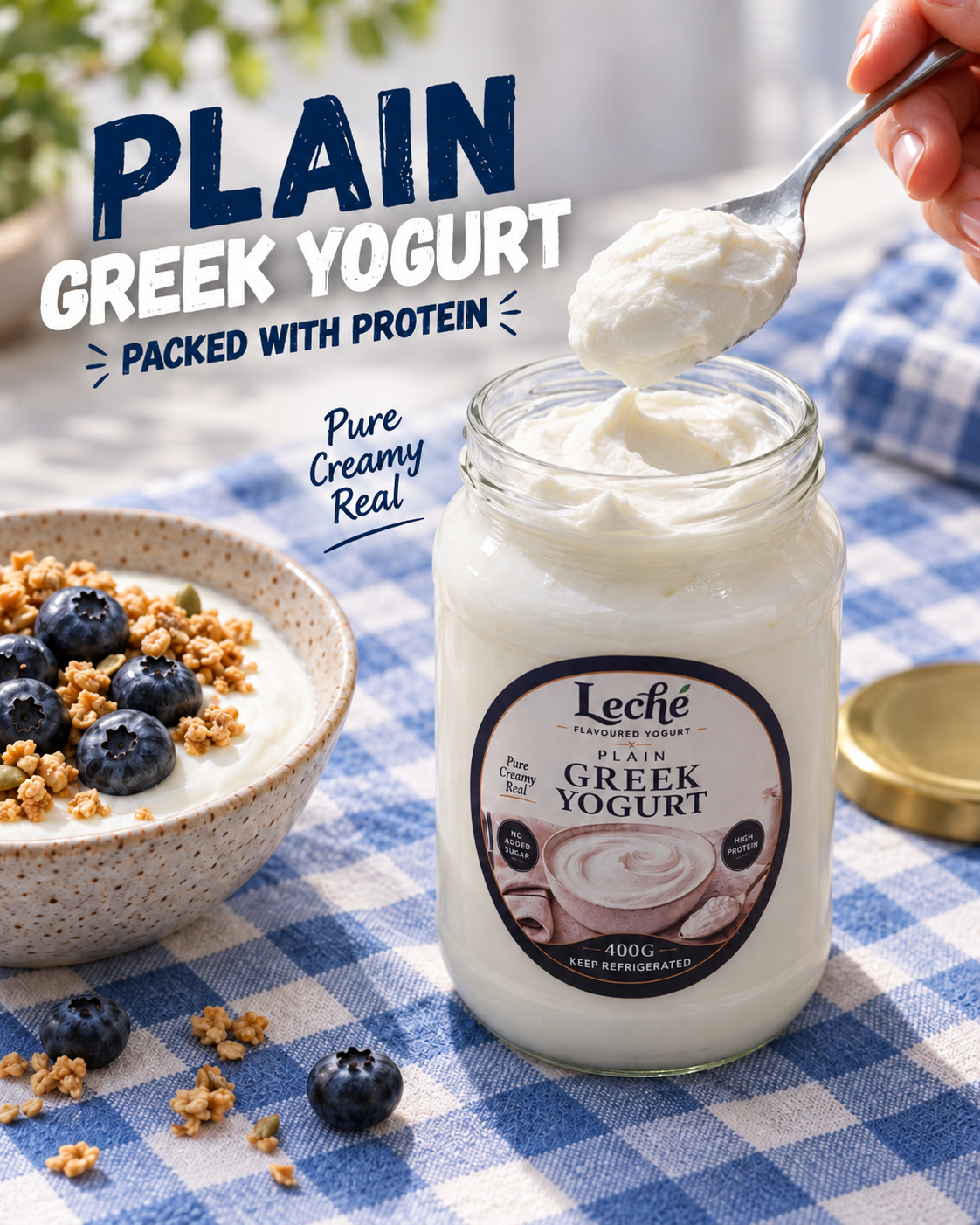 Plain Greek Yogurt 400g (Unsweetened)